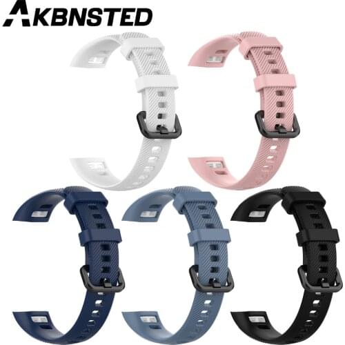 AKBNSTED Silicone Strap For Huawei Honor Band 4 Strap Smart Wristband Fitness Tracker Smart Watch Sport Bracelet Band Strap
