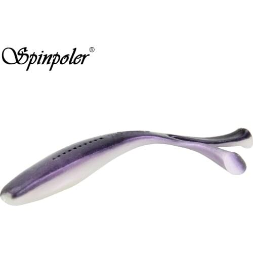 Spinpoler 5pcs 10g/12.7cm Soft Jerk Minnow Baits Jerk Shad Soft Plastic Swim Baits with Twin Rabbit Ear Tails