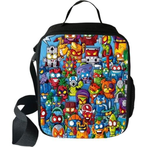 Super Zings Cooler Lunch Bag Cartoon Girls Portable Thermal Food Picnic Bags for School Kids Boys Lunch Box Tote