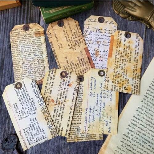 Vintage English Chapter TAG TN Material DIY scrapbooking junk journal base collage happy plan gift decoration material
