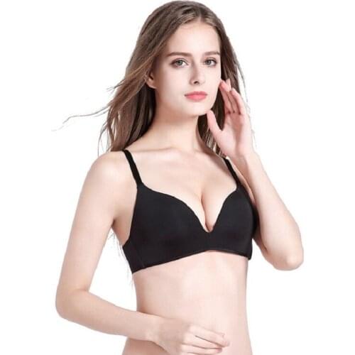 Seamless Bras for Women Push Up Bras No Wire Brassiere A B Cup Underwear Sexy Bra Three Quarters(3/4 Cup) Lingerie