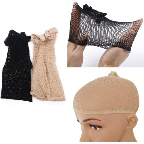 Women Hair Wigs Stocking Cap Weaving Mesh Net Fishnet Ladies Elastic Wig Caps