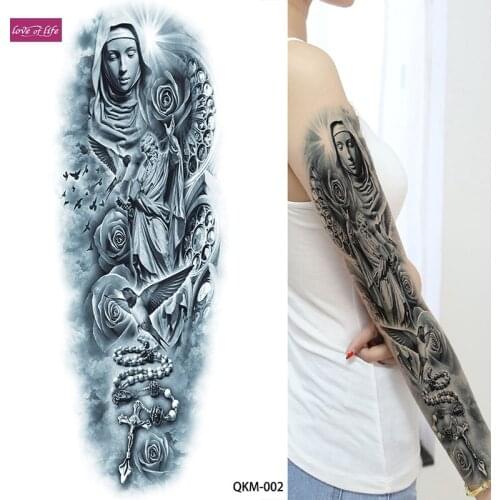 1pcs Big Large Hera Ancient Greek Mythology Temporary Tattoos Full Arm Leg Waist Art Tattoo Beauty Warrior Sticker