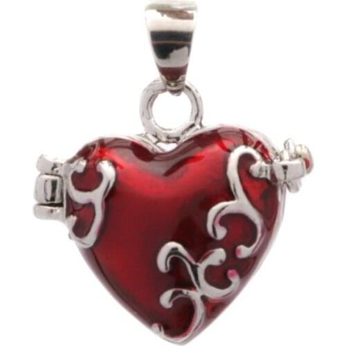 1PCS Vintage Heart Brass Picture Box Pendant Can Open Pet Ashes Hair Souvenir Necklace With Chain