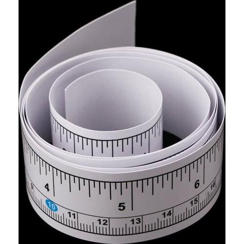 1PC New Self Adhesive Metric Measure Tape Vinyl Silver Rulers Sewing Machine Sticker Measure Tape Ruler Sticker Home Sewing Tool