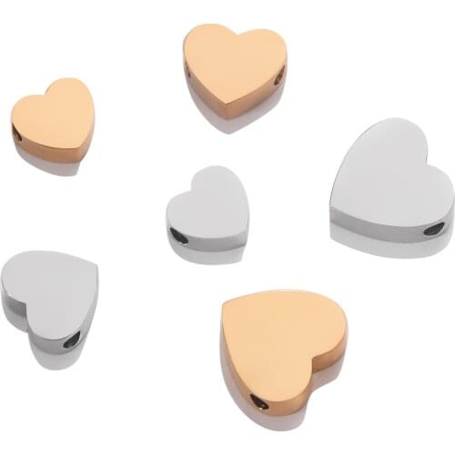 10Pcs Stainless Steel Heart Shape Blank Stamping Pendants Charms DIY For Bracelet Necklace Jewelry Making