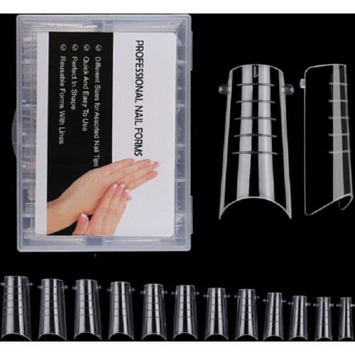 120pcs/box Nail Dual Forms Quick Building Mold Finger Extension Tips Nail Art Tool UV Builder Nail Gel Full Cover Fake Nail