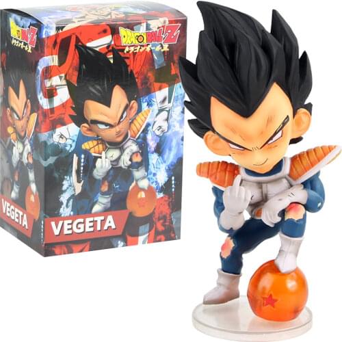 15cm Dragon Ball Z DBZ Anime Vegeta with Shenron Ball Kawaii Cute Mini PVC Action Figure Cartoon Model Toy Kids GIft Brinqeudos