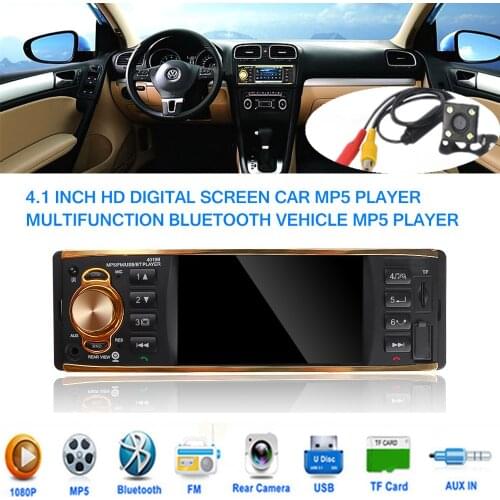 2x Bluetooth Bluetooth Control Autoradio Rearview Camera 1 One Din Car Radio MP5 player 4.1 inch Stereo Audio AUX FM USB disk