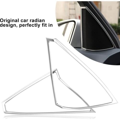 2Pcs Chrome Car Interior Door Speaker Frame Trim Decoration for Mercedes-Benz C-Class W204 2008-2014 Car Styling