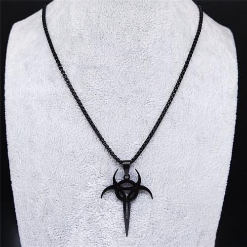 2021 Psyclon Nine Stainless Steel Necklace for Women/Men Black Color Pendant Necklace Jewelry collares de acero inoxida N1270S02