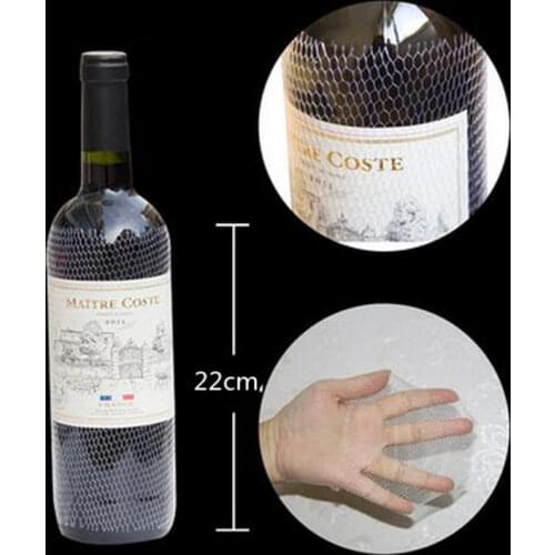 50pcs PE Red wine bottle cover Storage Net bottle Bag to prevent Drink Packaging decoration wine accessories