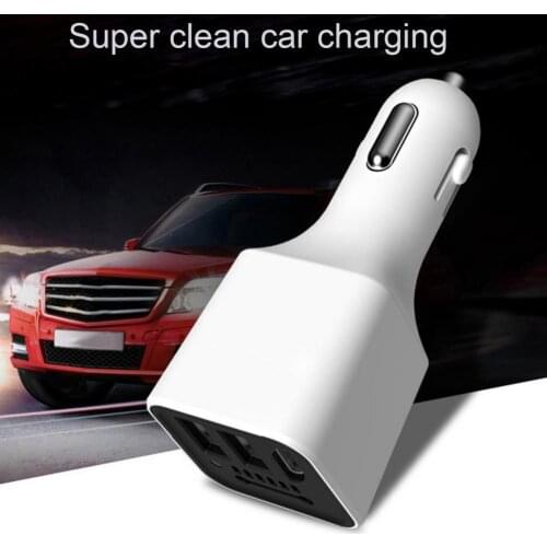 3 Ports USB & Type C Universal Fireproof Air Purifier Car Phone Charger Adapter Over Current Protection Car Purifier Lighter