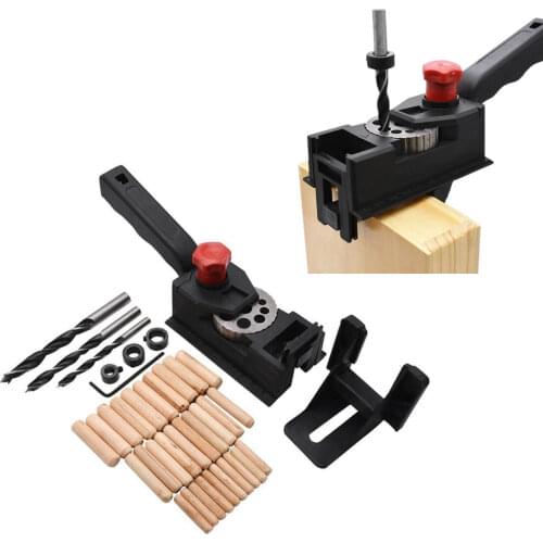 Drill Locator 3 in 1 Woodworking Doweling Jig Kit Hole Puncher Pocket Hole Jig Drill Guide Locator Furniture Connecting Tool