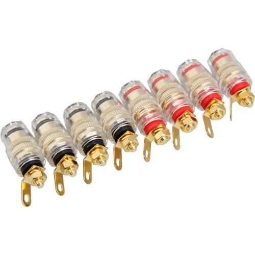 8Pcs 4mm Amplifier Speaker Terminal Binding Post Banana Plug Jack