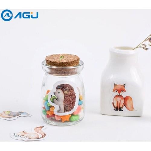 AAGU New 45pcs/lot Diy Cartoon Stickers Cute Forest Animals Decoration Adhesive Stickers Hot Sale Single Sided Paper Craft
