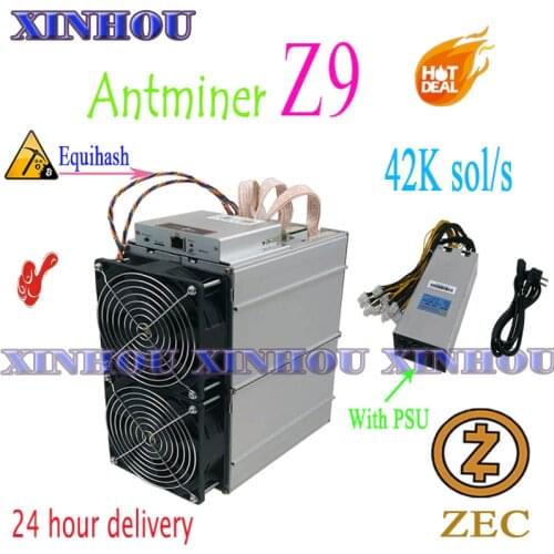 Used Bitmain Antminer Z9 42k Equihash ASIC miner mining ZEC Better than Innosilicon A9 antminer z9mini S17 Z11 S17e M21S T17 Z15