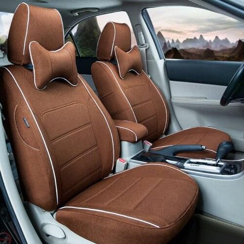 Automobile car seat covers linen pad customize for Skoda Octavia Fabia Superb Yeti Rapid VOLVO V60 XC90 V40 XC60 S60L S80L XC90