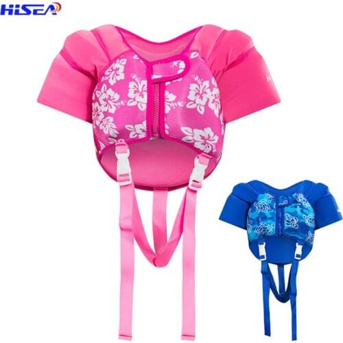 Hisea New Childrens Buoyancy Vest Protective Cross-Belt Swimming Snorkeling Rafting Vest Suit Water Sleeve EPE Baby Life Jacket