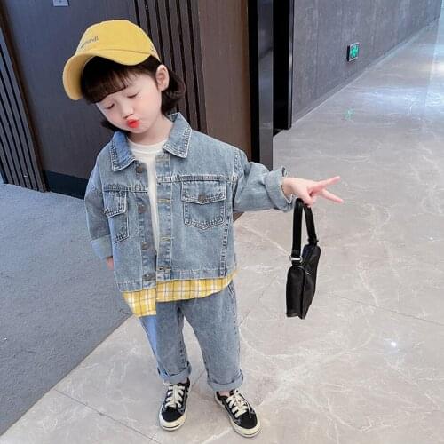 Toddler Kids Clothes Girls Denim Jacket + Jeans Girls Clothing Casual Style Girls Sets Spring Autumn Tracksuit Kids