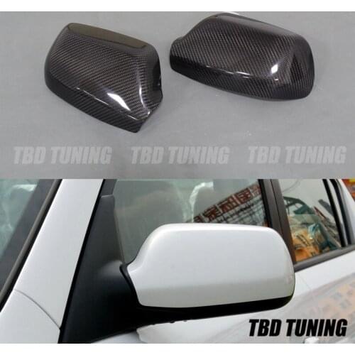 Rear View Mirror Cover For Mazda 2 Demio 3 BK 6 GG 2002-2008 Carbon Fiber Mirror Cover Replacement Style Car Wing Mirror Cover