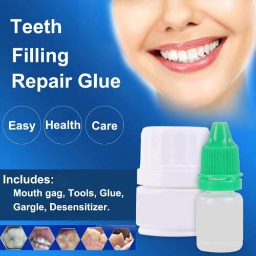 Living Tooth Injury Filling Glue Teeth Hole Oral Mouth Cavity Caries Tool Care Doctor Material Accessory DIY Repair Kit Retainer