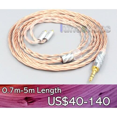 LN007190 Silver Plated OCC Shielding Coaxial Earphone Cable For Sony AKG N5005 N30 N40 MMCX Sennheiser IE300 IE900
