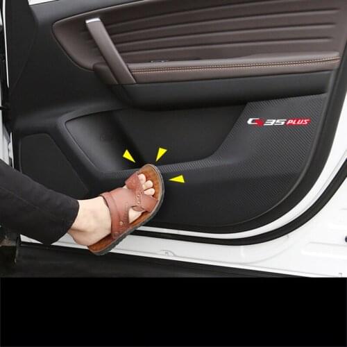 Lsrtw2017 Car Interior Door Sticker Anti Kick Carbon Fiber Styling for Changan Cs35 Plus 2018 2019 2020 2021 Cs35plus Decoration