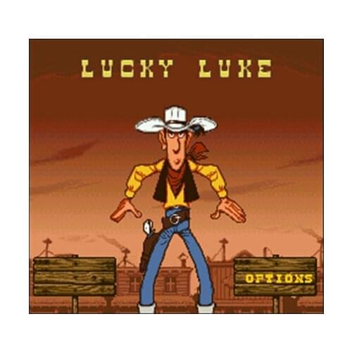 Lucky Luke NTSC Version 16 Bit 46 Pin Big Gray Game Card For USA Game Players