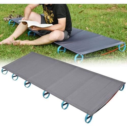 Portable Ultralight Outdoor Fold Bed Lightweight Camping Tent Bed Travel Aluminium Alloy Simple Comfortable Leisure Fishing Bed