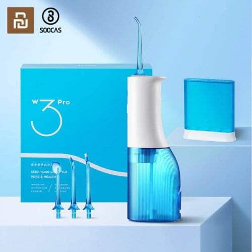 YouPin Soocas W3 Pro Portable Oral Irrigator Rechargeable Waterproof Toothpick Oral Cleaning Tooth Whitening 360 ° Rotary Nozzl