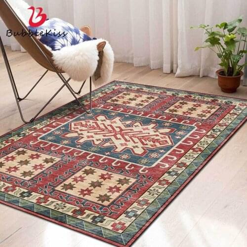 Bubble Kiss Ethnic Style Customized Carpet Home Living Room Decor Geometric Pattern Floor Mats Thickened Bedside Area Rugs