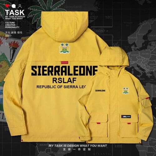Sierra Leone Leonean SL SLE men jacket hooded Land Force logo army fan printed streetwear mens new Tactical clothes autumn