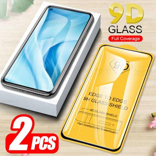 For Xiaomi 11 Lite Glass 2pcs 9D Full Glue Protective Glas Xiomi Mi11 Light Mi 11Lite Mi11Lite 4G 5G Screen Protector Cover Film