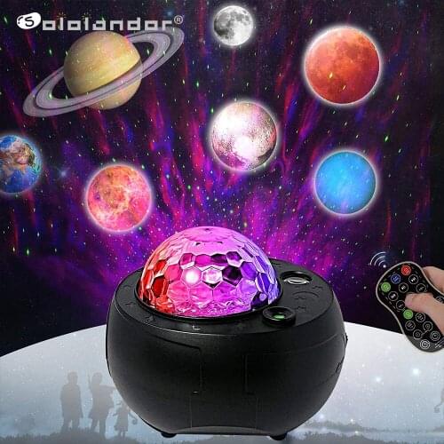 Led Star Galaxy Starry Sky Projector Night Light Built-in Bluetooth Speaker For Bedroom Decoration Child Kids Birthday Present