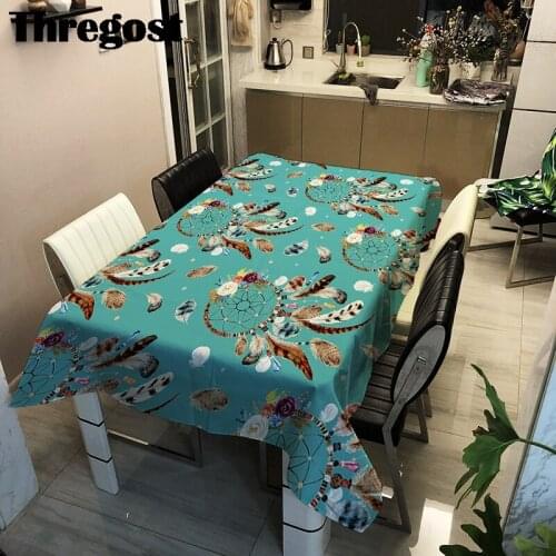 Thregost Tablecloth Waterproof Polyester 3D Printed Europe Dining Table Cover Tea Party Decorations Home Kitchen Sofa Covers