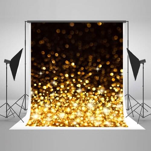 TR Photo Background Gold Glitter Photography Backdrops for Kids Birthday Party Bling Black Wedding Backgrounds for Photo Studio