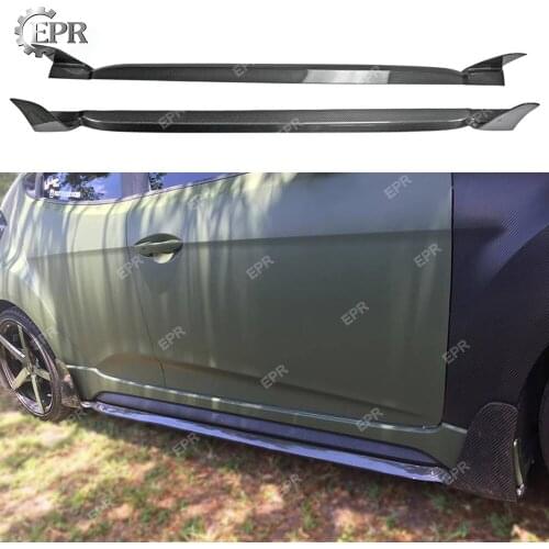 Carbon OEM Side Skirt For Hyundai Veloster Lordpower Wide Body Carbon Fiber Side Skirt Tuning Trim Accessories For Veloster