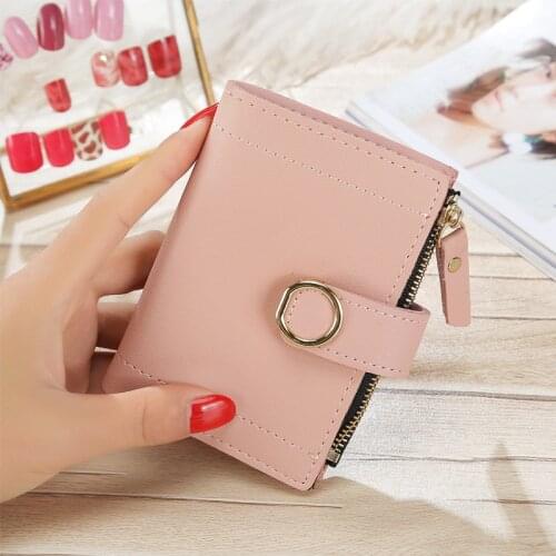 Women Wallets Fashion Brand PU Leather Purse Ladies Card Holder Zipper Hasp Design Clutch Female Purse Money Clip Wallet