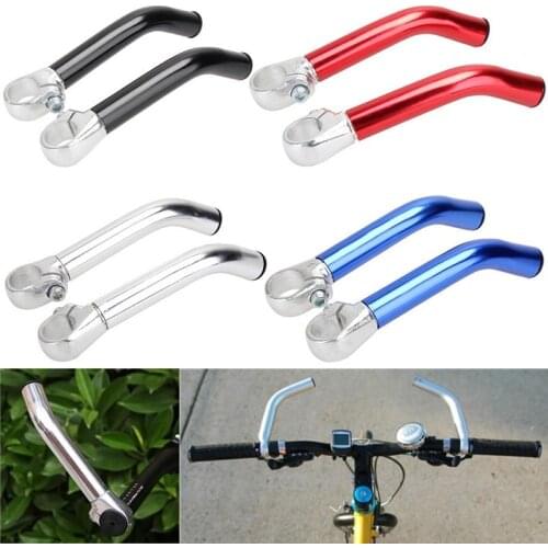 1Pair 15cm Bike Rest Handlebar Aluminum Bicycle Bent Handlebar Ends for 22.2cm Riding Handlebar Ends Bicycle Sheep Horn Bar End