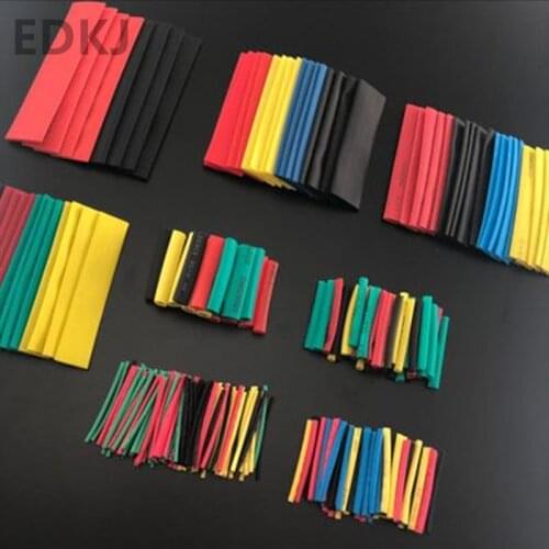 164pcs / set color environmental protection heat shrinkable tube combination with high and low temperature resistance