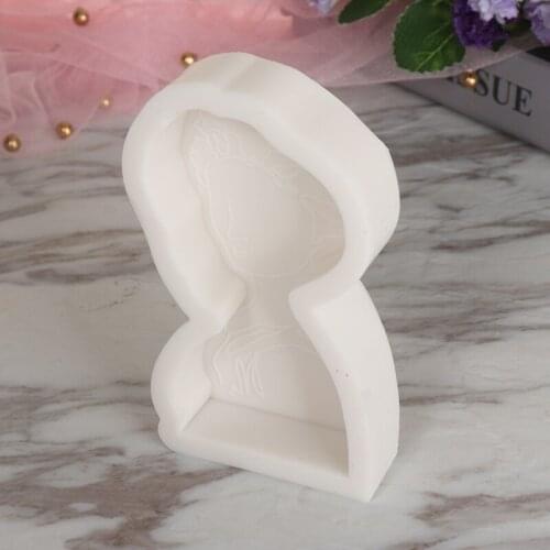 3D Portrait Biscuit Cookies Silicone Mold DIY Wax Melt Soap Craft Casting Mould Human Figure Shaped Candle Mold