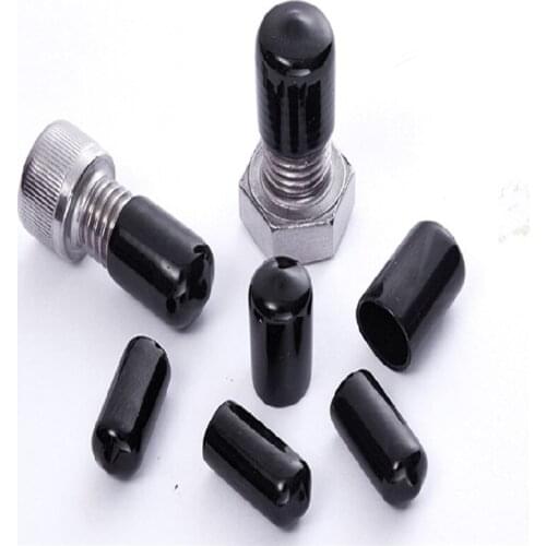 4-50PCS soft black and red color PVC plug soft PVC cover soft PVC plug for thread tube plastic sleeve rubber sleeve