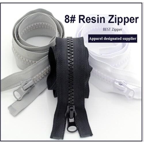 8# 70/80/90/100/120/150/200cm resin zipper open-end/close-end auto lock tent for sewing zippers