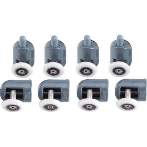 8Pc Shower Door Castors Rolls Shower Door Rollers Sliding Door Roller Guide Shower Spare Parts Glass Door Pulleys Wheels Runne