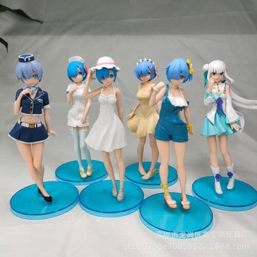 1PCS Random style 17CM Anime Re:Life in a different world from zero Brianna Knickerbocker Rem doll Model toys Gift