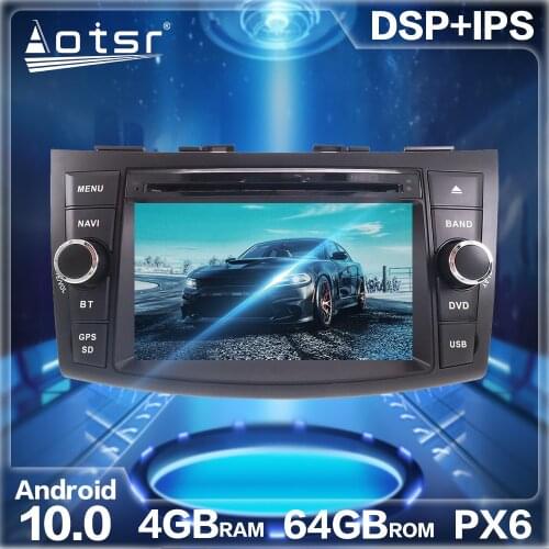 Aotsr Android 10 4GB+64GB Car Radio Player GPS Navigation DSP For SUZUKI SWIFT 2011+ Car Auto Stereo HD Car Multimedia Headunit