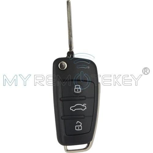 Flip car remote key 8P0 837 220 D for Audi A3 TT 2006 - 2013 434 mhz ID48 HU66 3 button remtekey