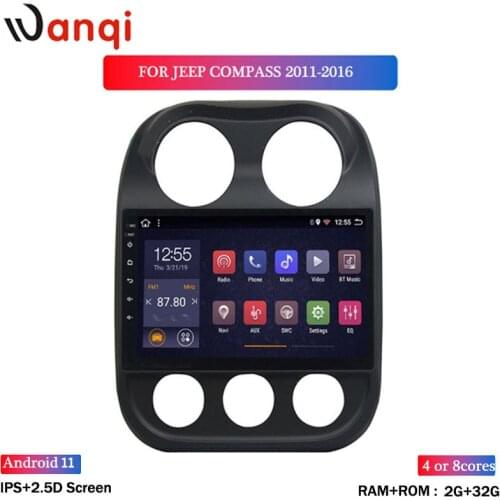 10 inch Car Radio Touch Screen For Jeep Compass 2011-2016 Multimedia Video Player Navigation GPS Android 8.1 Support Mirror Link