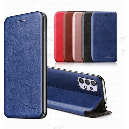Leather Magnetic Flip Case For Samsung Galaxy A32 A52 A72 5G A71 A51 4G A12 A21S A02S A02 Stand Wallet Book Phone Covers Fundas